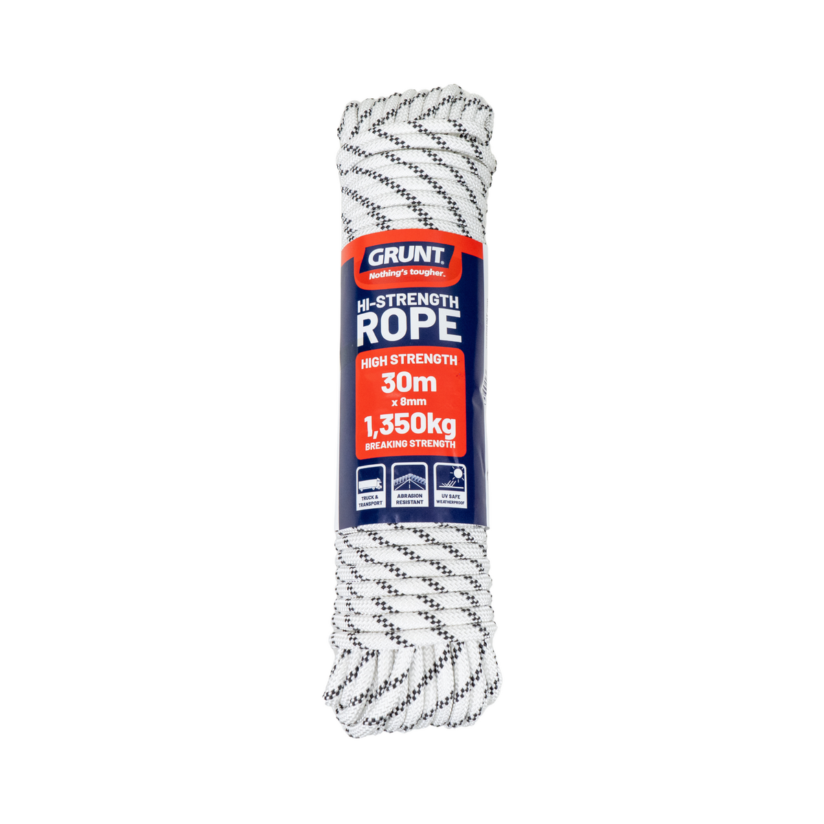 Grunt High Strength Rope - 8mm x 30m - Polyester - Heavy Duty - SuperSaverAU - view 1
