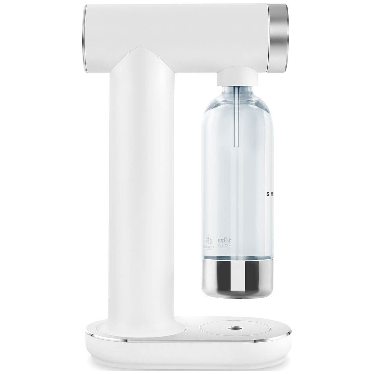 Smeg soda maker - White, electricity-free operation, Tritan Renew bottle, front knob control - SKC01WHMAU