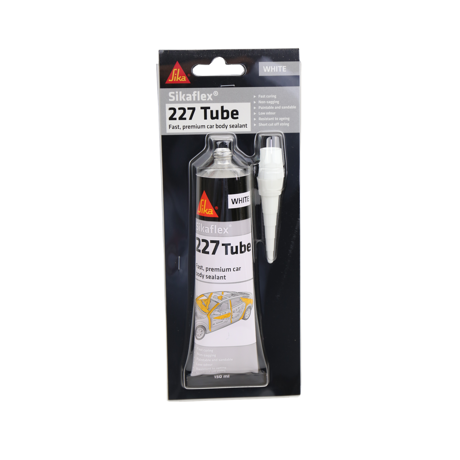 Sika Sikaflex 227 Auto & Construction Sealant 150ml, White Polyurethane