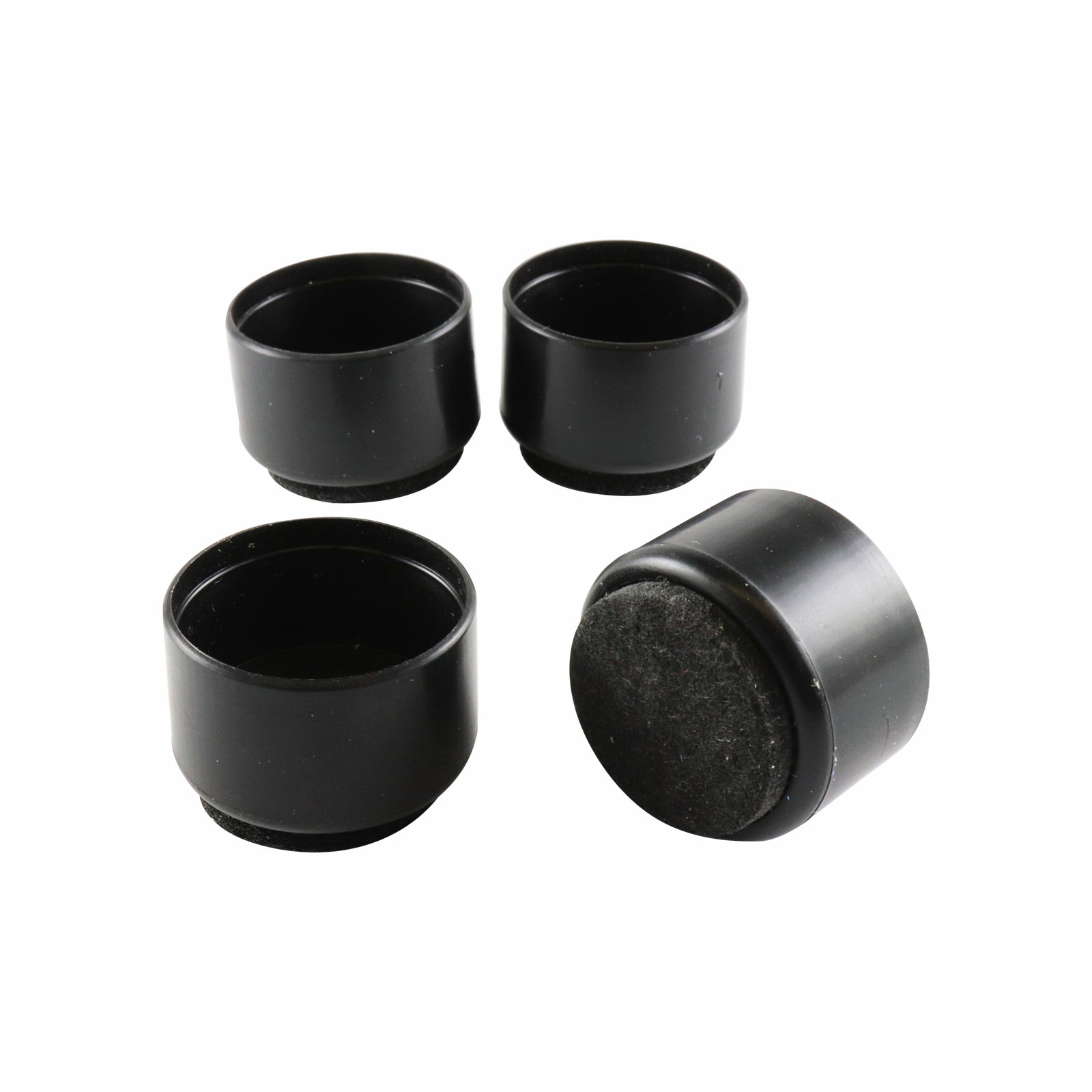 Surface Gard 25mm Round External Felt Based Chair Tips Black 4 Pack