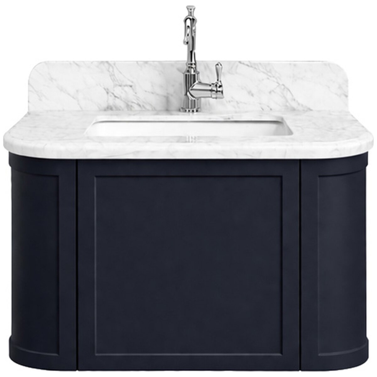 Turner Hastings Evara wall hung vanity - marble top, Aegean Blue, 3 tapholes - EV752-AB-3TH