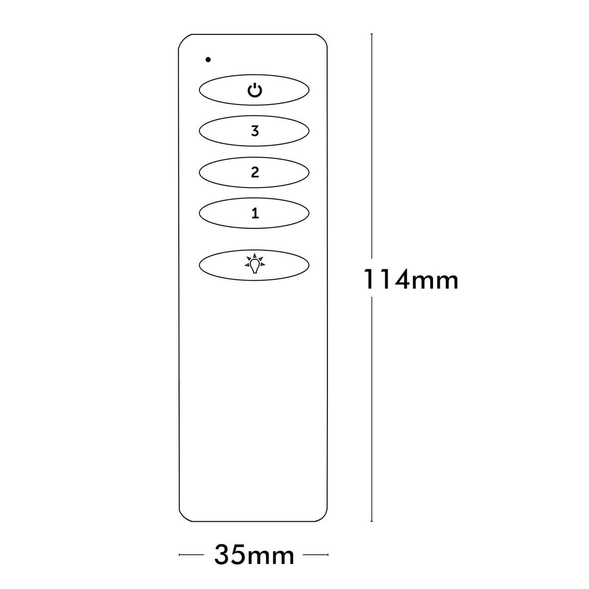 Brilliant Slimline AC Ceiling Fan Remote with Digital Pairing, White 22569/05