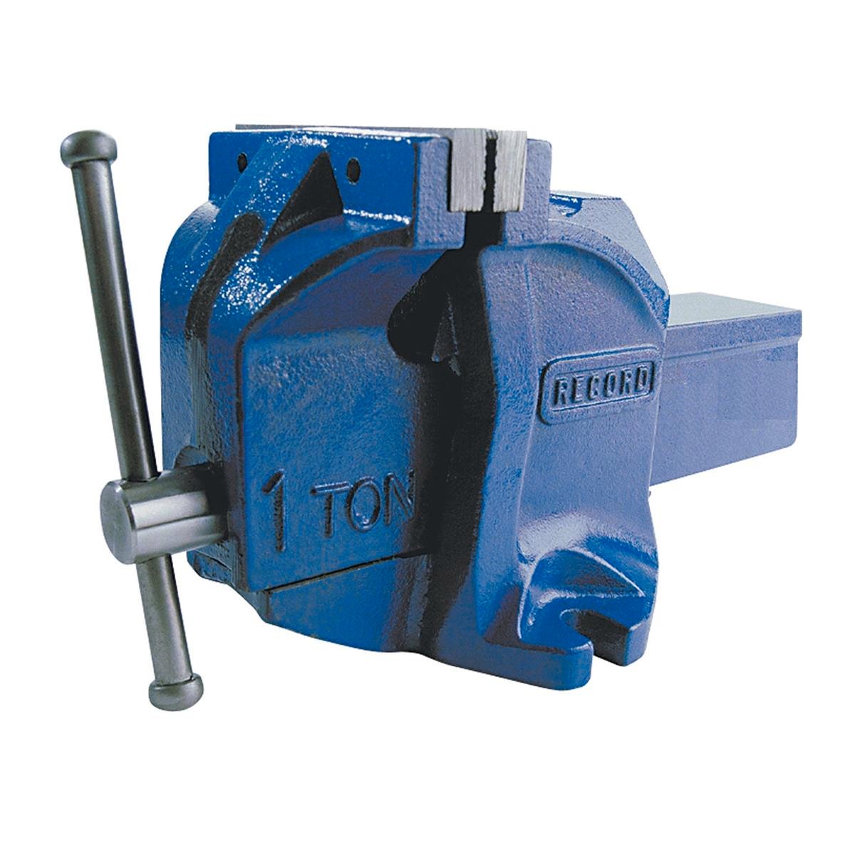 Irwin Record 100mm Engineers Bench Vice Grey Iron with Sliding Jaw