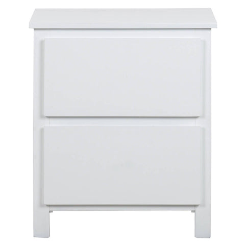 Ostro Furniture Sophia Bedside Table - White Rubberwood Timber - Arrives Fully Assembled - 20003000