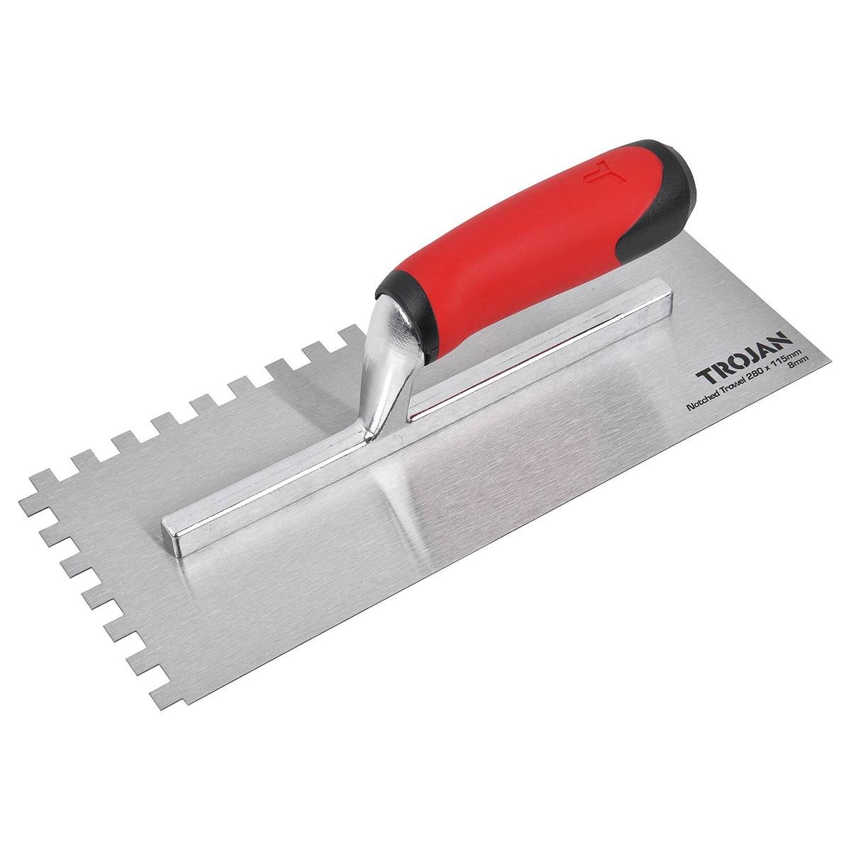 Trojan 280 x 115mm Notched Plastering Trowel for Adhesive Spreading