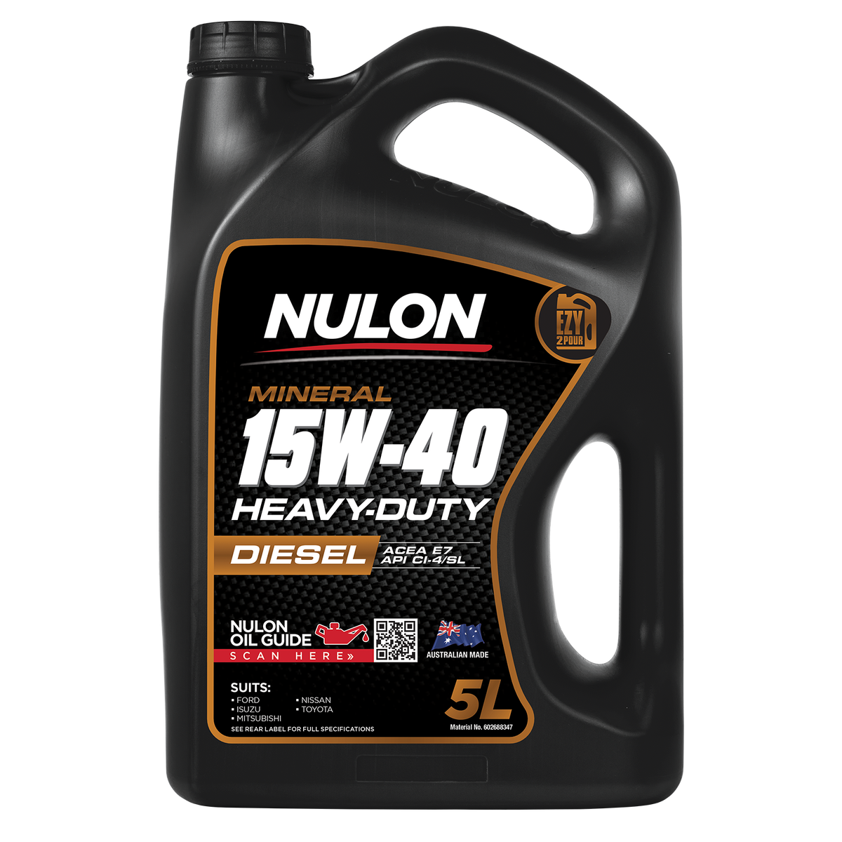 Nulon Mineral 15W-40 Heavy Duty Diesel Engine Oil 5L
