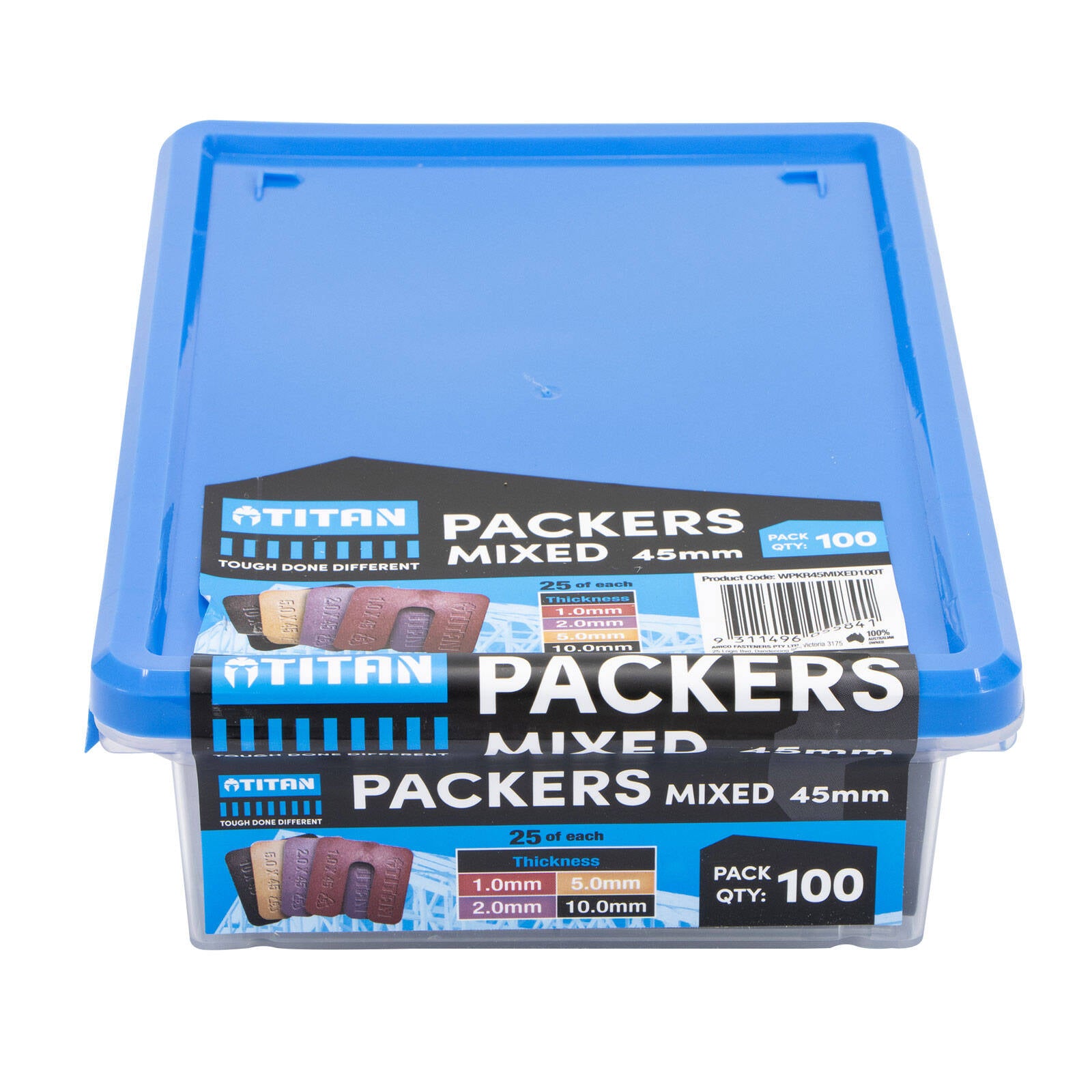 Titan Window Packers 45mm Mixed Sizes, UV Stable Plastic, 100 Piece