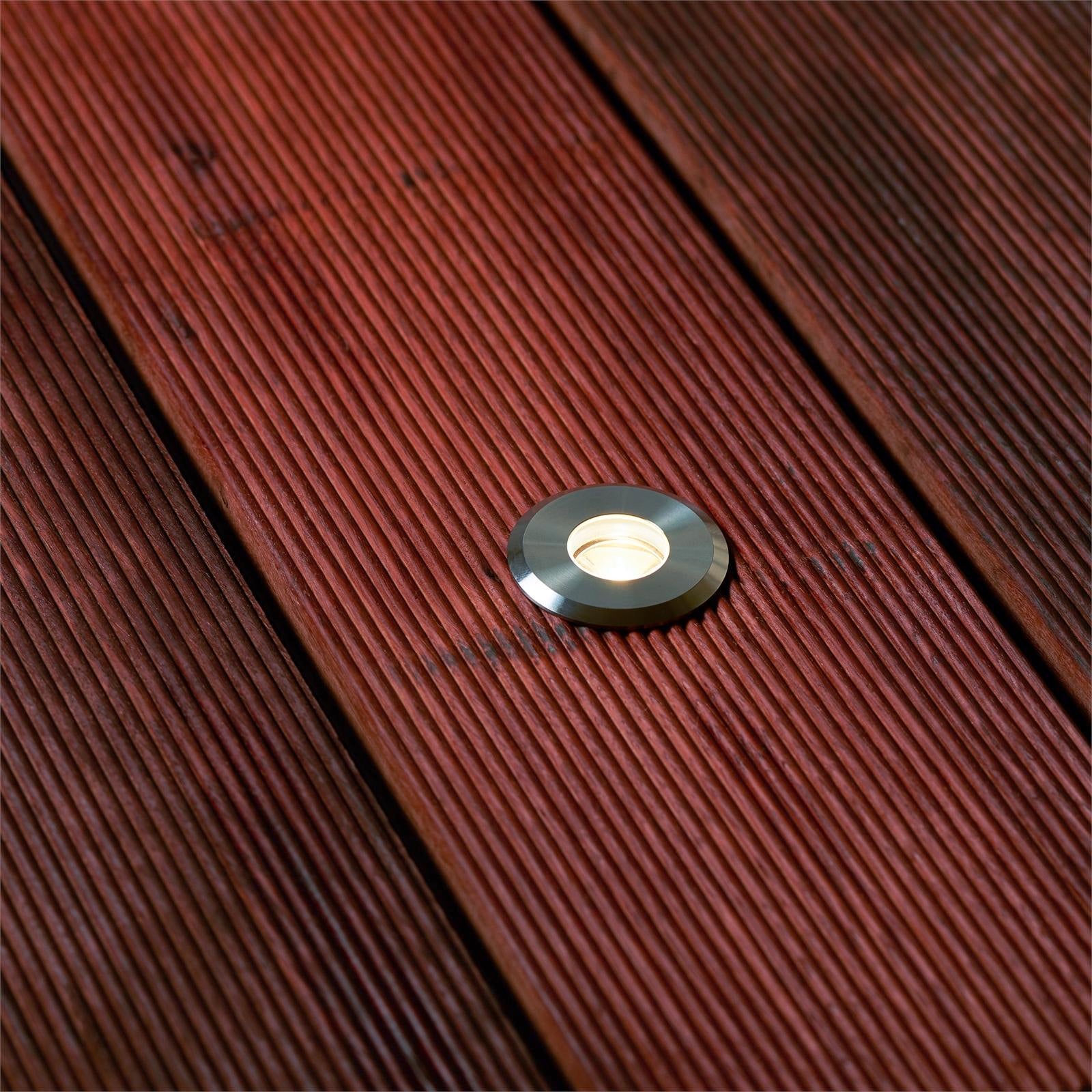 Elluminate Warm White Stainless Steel Deck Lights 4 Pack 12V Weather Resistant Outdoor