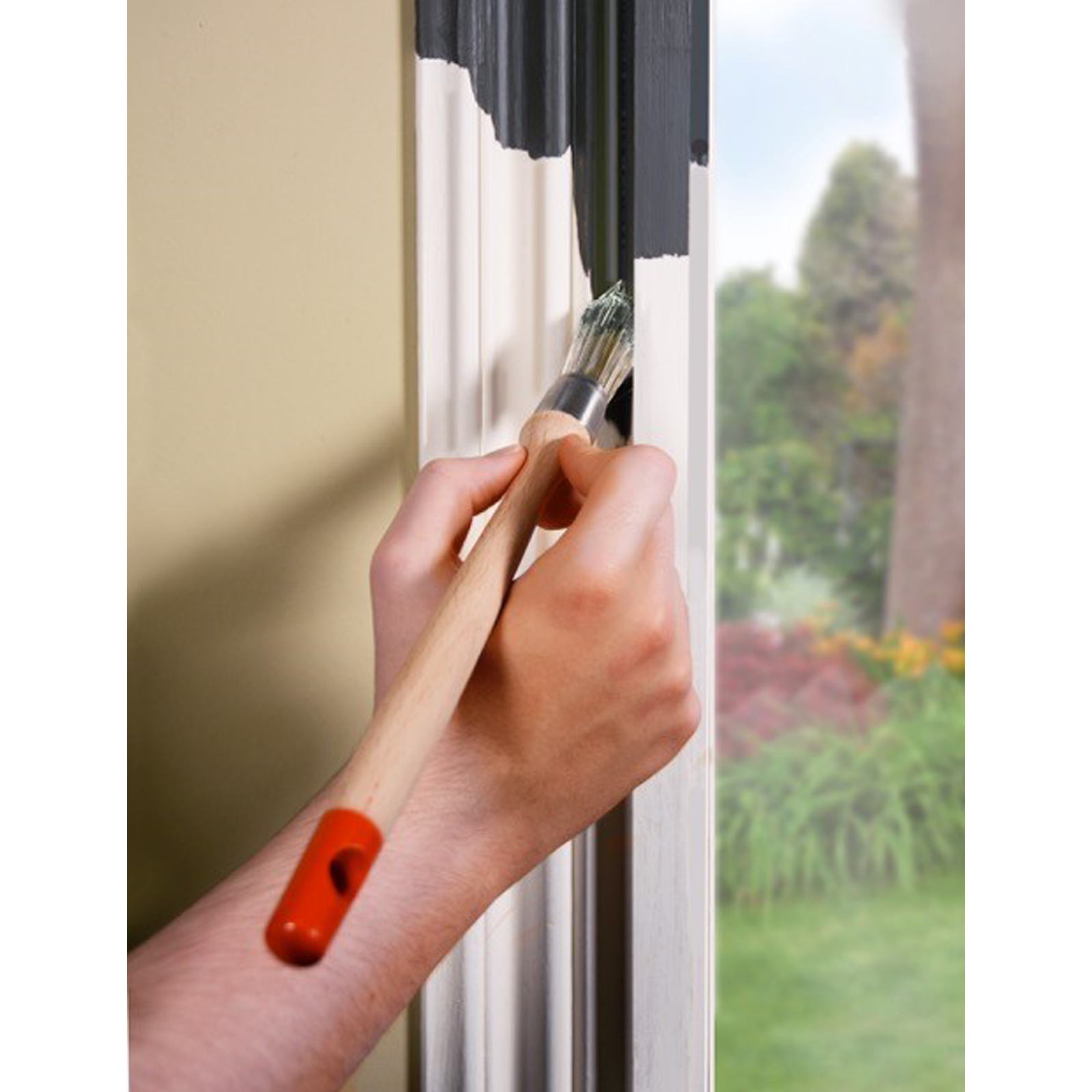 Uni-Pro 18mm Easy Cutter Paint Brush Round Timber Handle Stainless Ferrule