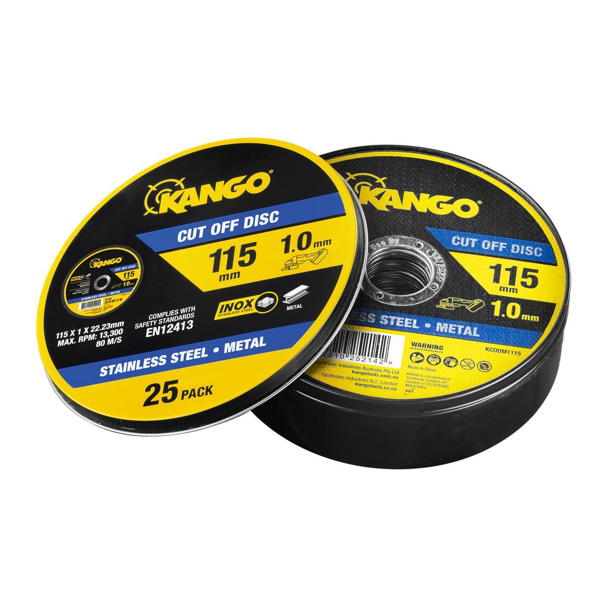 Kango 115mm Metal Cut Off Discs - 25 Pack - Inox-Free - Durable - SuperSaverAU - view 2