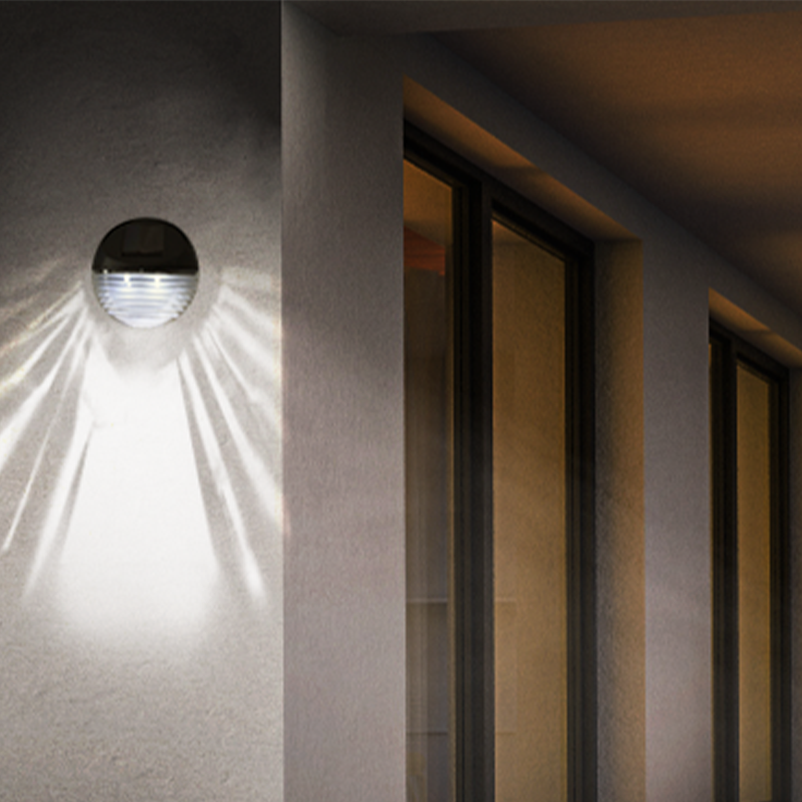 Click Taurus Solar LED Wall Light 110mm Outdoor