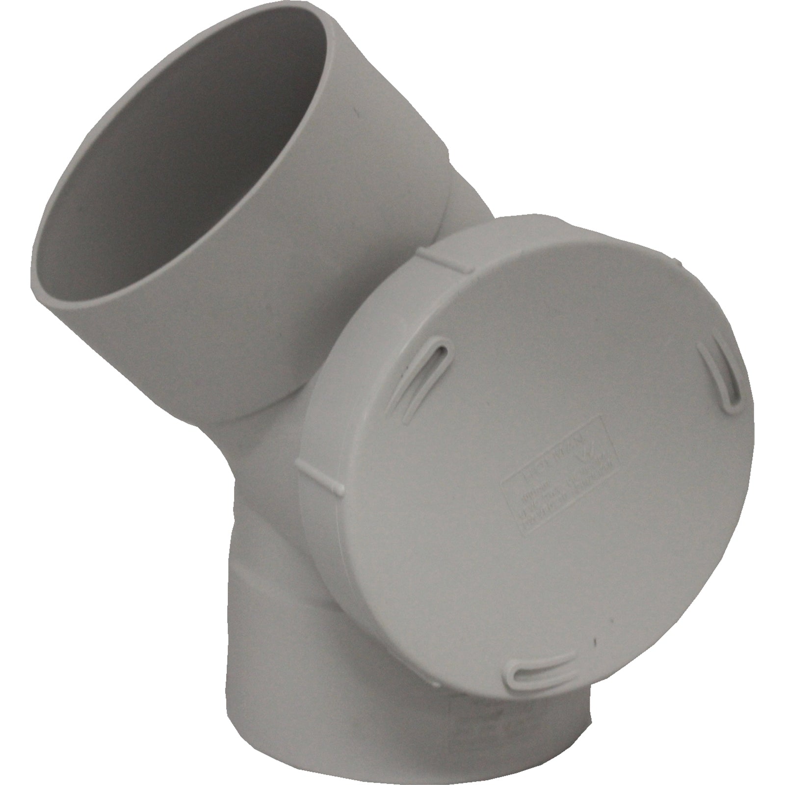 Holman 100mm 45 Degree Female & Female PVC DWV Side Access Bend, Grey