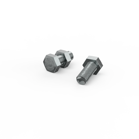 ZENITH M10 x 25mm Zinc Plated Hex Head Bolt & Nut