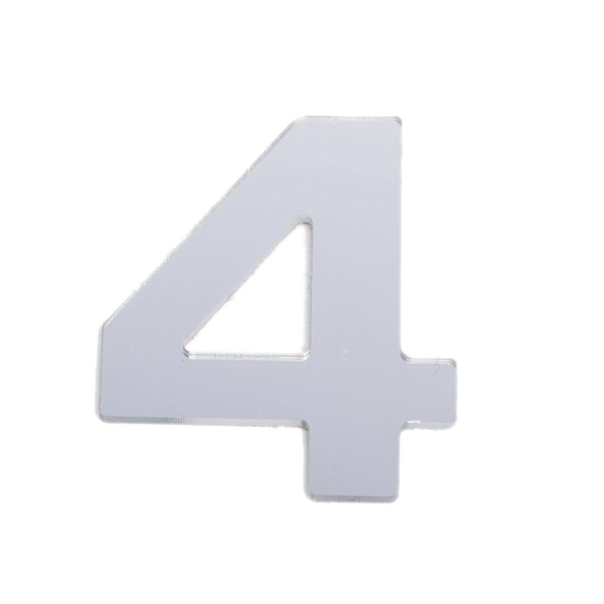 Sandleford 25mm Silver Self Adhesive House Number 4