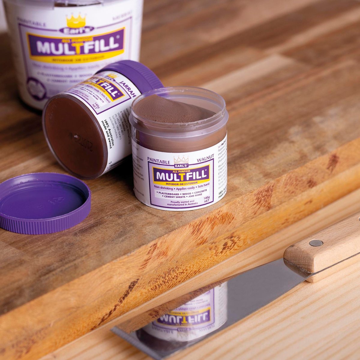 Earl's MulTfill Ready to Use Filler 1kg White Water-Based Interior Exterior
