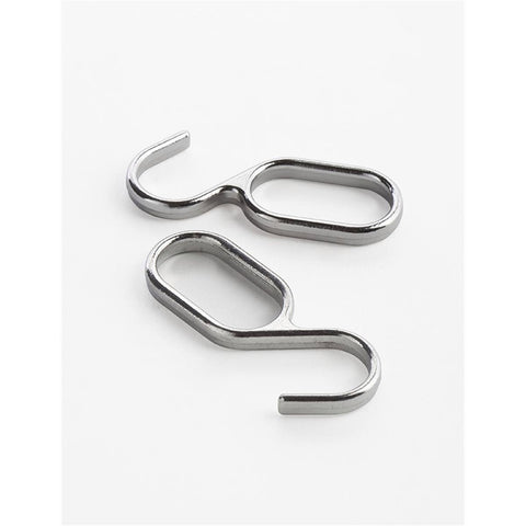 Sandleford Chrome Hanging Hook 2 Pack - 19mm Oval Rail - Zinc Alloy - SuperSaverAU - view 1