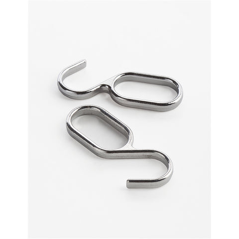 Sandleford Chrome Hanging Hook 2 Pack - Zinc Alloy, Suits 19mm Oval Rail