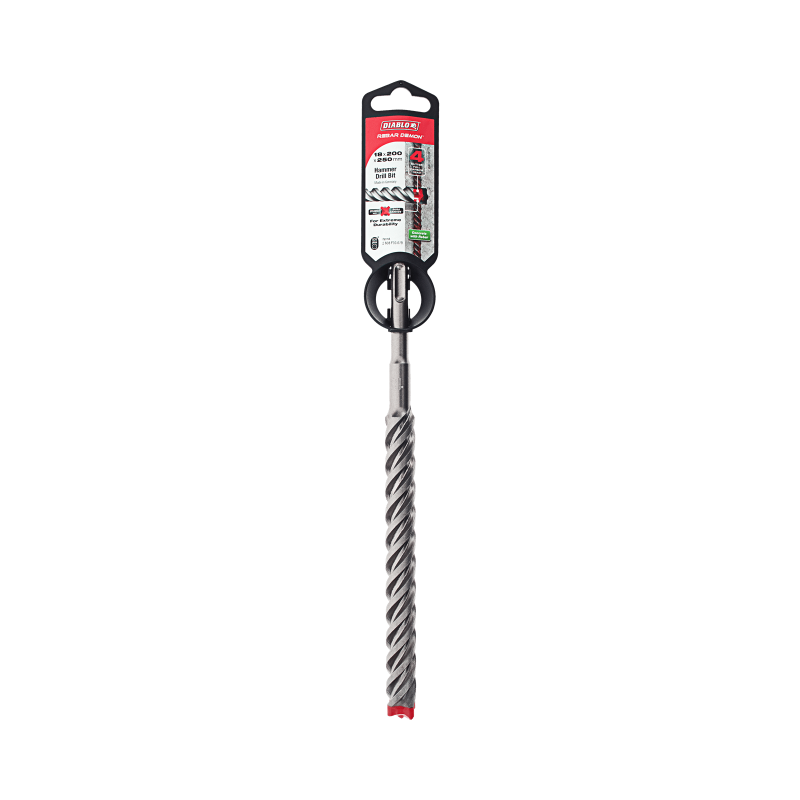 Diablo Rebar Demon 18 x 250mm SDS-Plus 4-Cutter Hammer Drill Bit