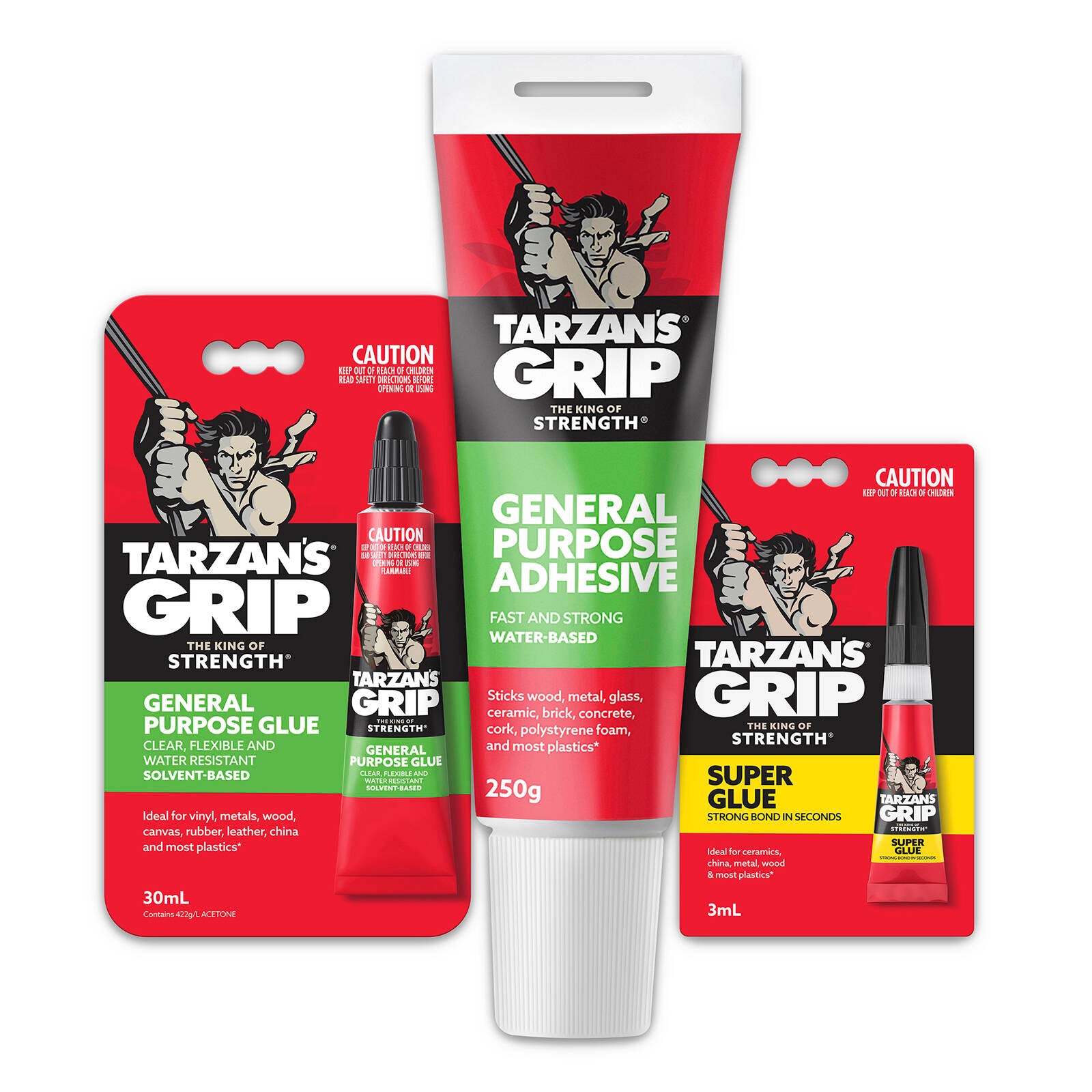 Selleys Tarzan's Grip Super Glue 3mL Clear Multi-Purpose Adhesive