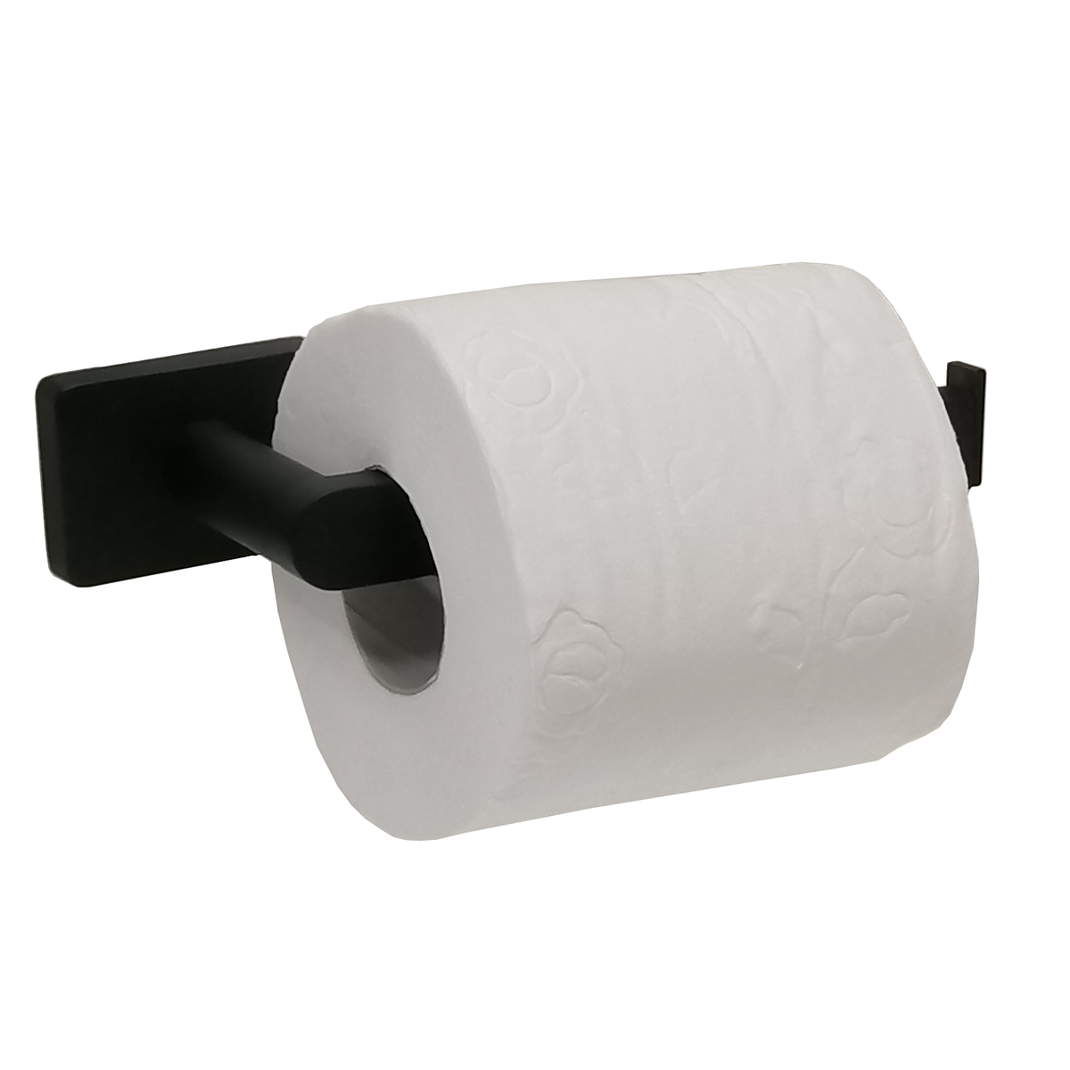 Barelli Matte Black Rigoni Single Toilet Roll Holder - 180mm x 42mm x 70mm - SuperSaverAU - view 2
