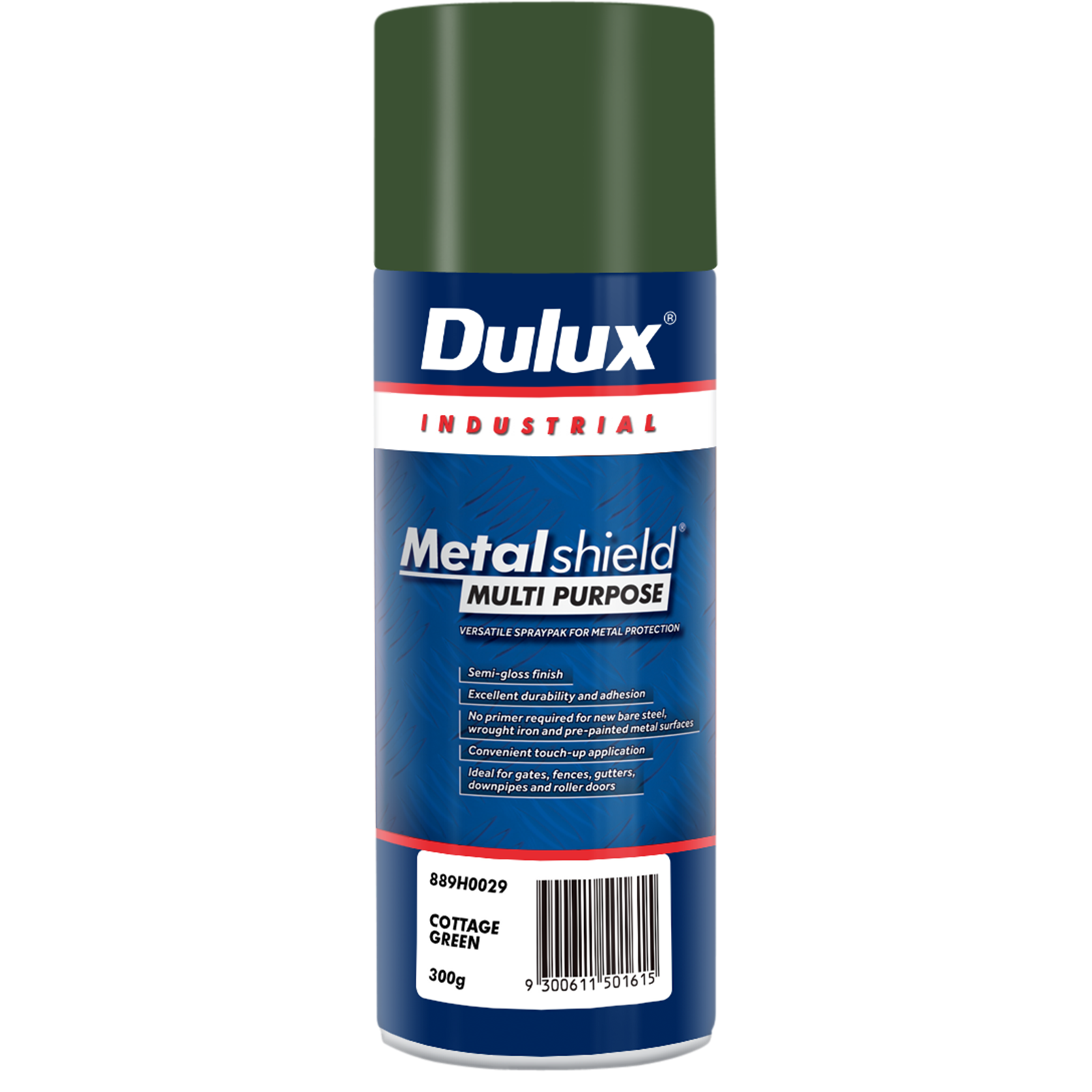 Dulux Metalshield 300g Multipurpose Spray Paint Cottage Green - Metal Protection