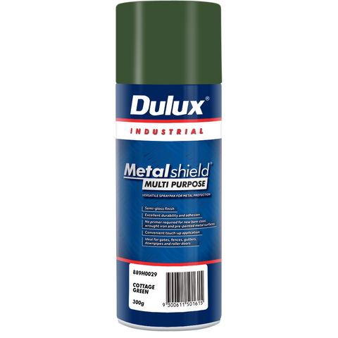 Dulux Metalshield Multipurpose Spray Paint - 300g - Cottage Green - Rapid Drying - SuperSaverAU - view 1