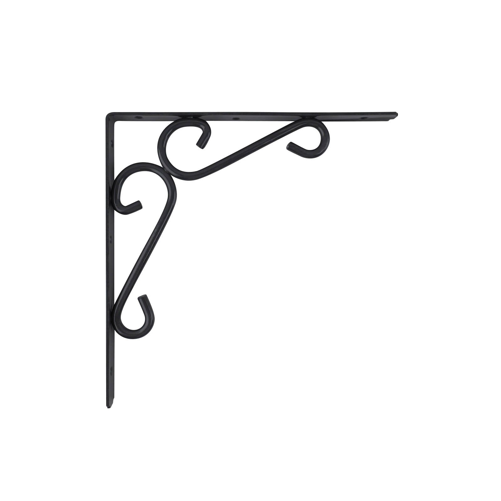 Carinya 250 x 200mm Dark Grey Powder Coated Steel Heavy Duty Scroll Stay Bracket, 200kg