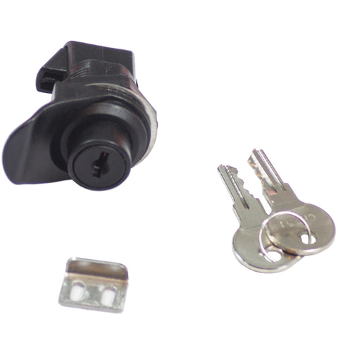 Goliath 38mm Black ABS Plastic Push Button Locking Latch with Keys