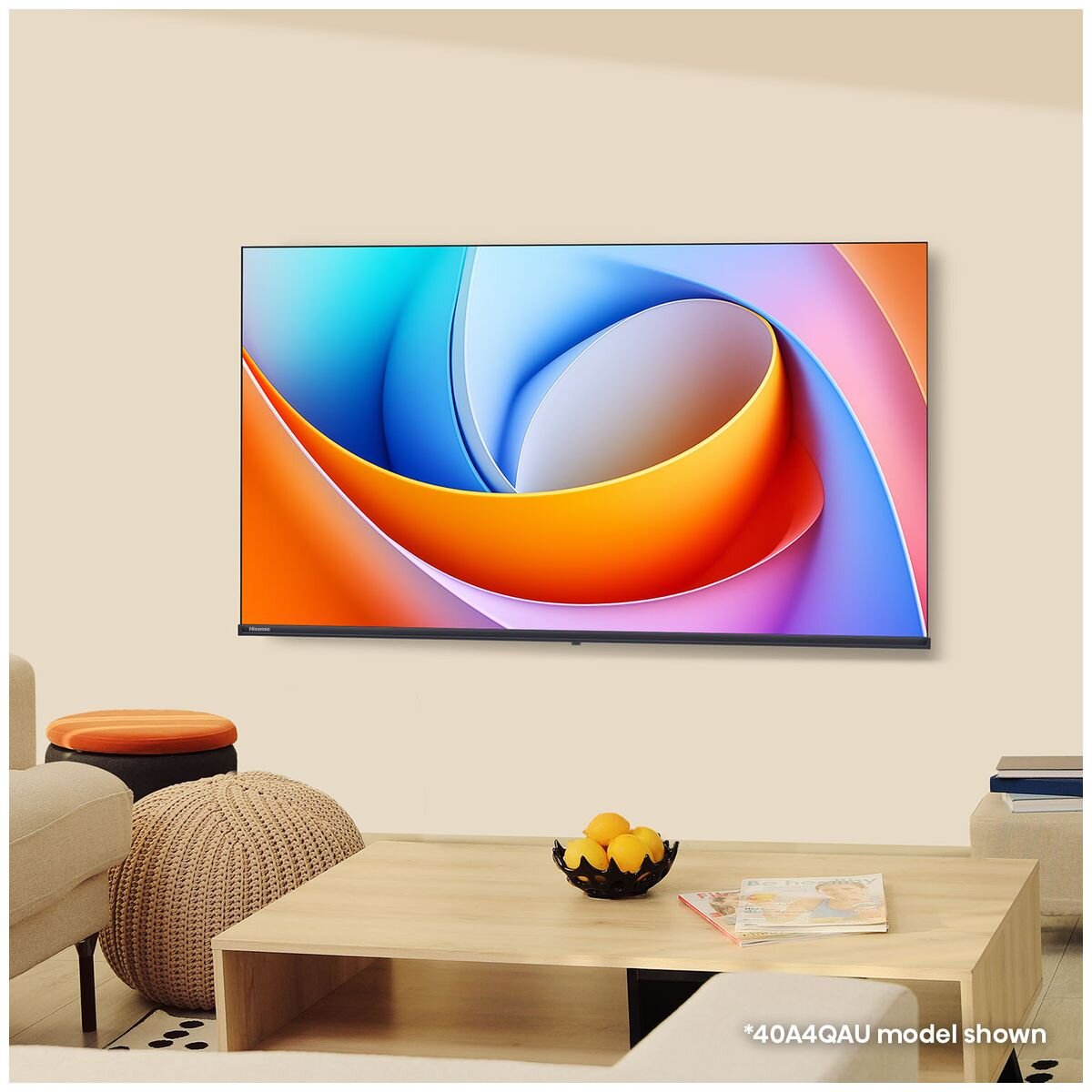 Hisense 32 Inch A4QAU HD Smart LED TV - VIDAA U8.5, Dolby Audio, 6 Star Energy Rating - 32A4QAU