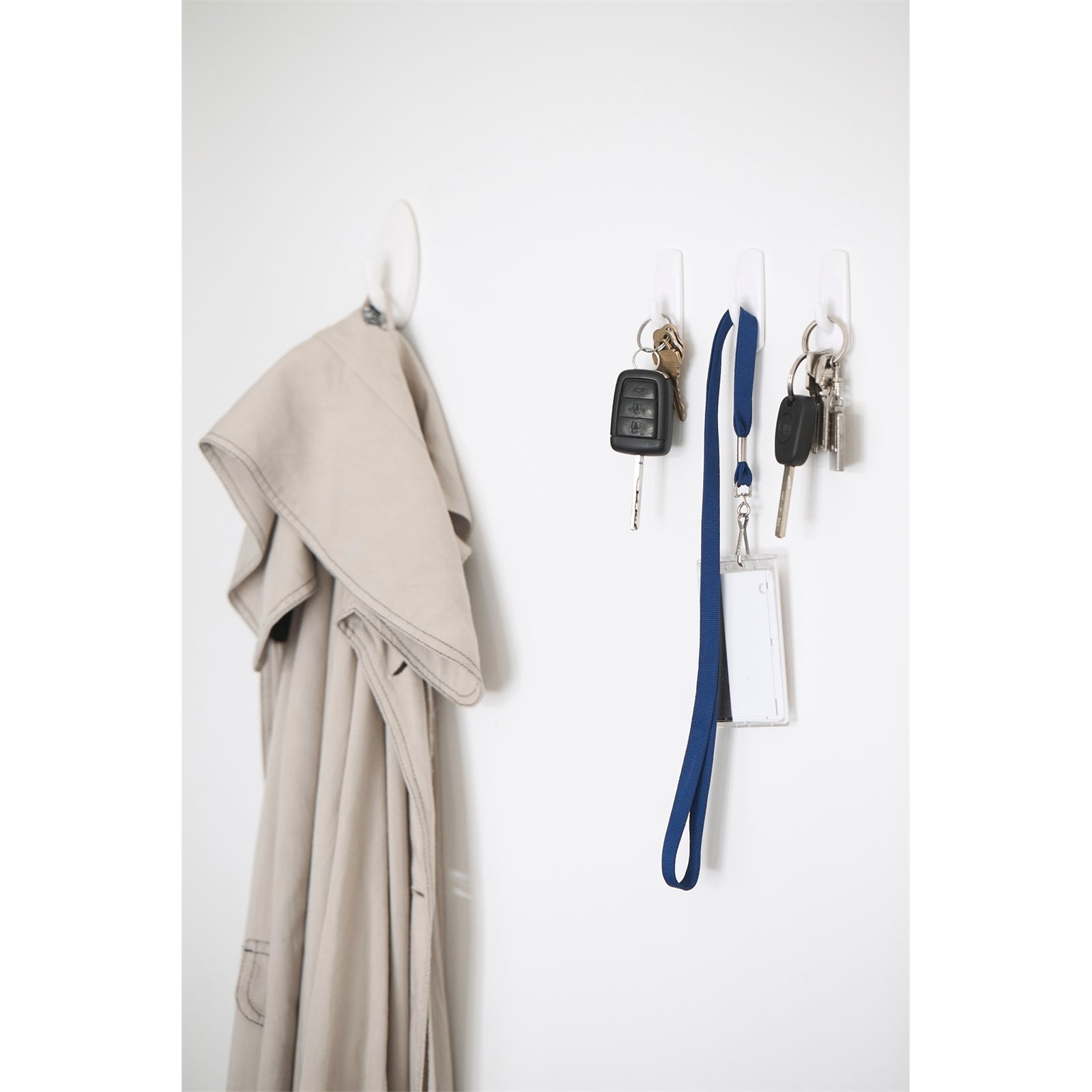 Command Small White Plastic Adhesive Hooks 8 Pack