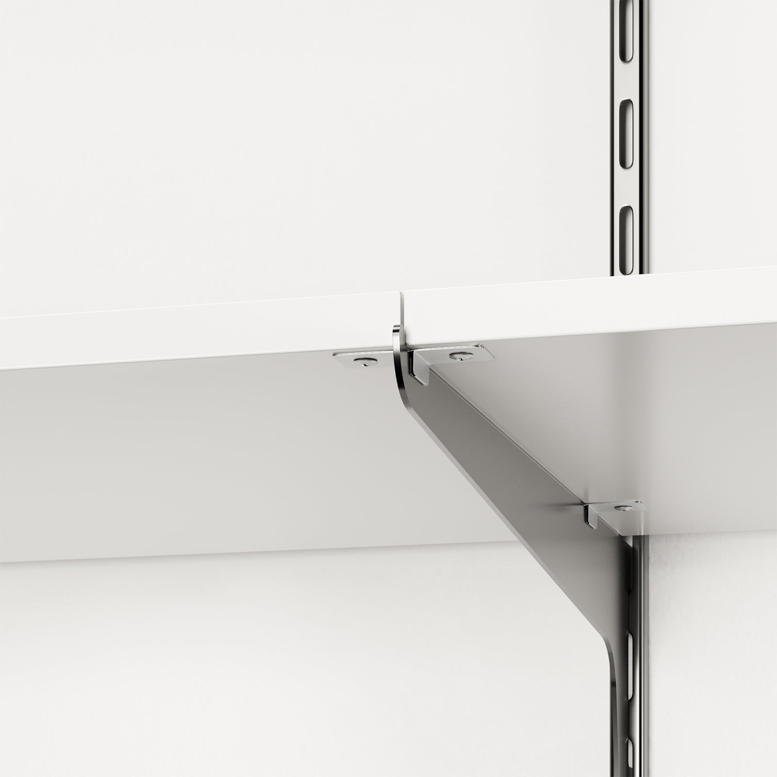 Flexi Storage Home Solutions Duo Shelf Clips Chrome Steel Double Slot - 6 Pack