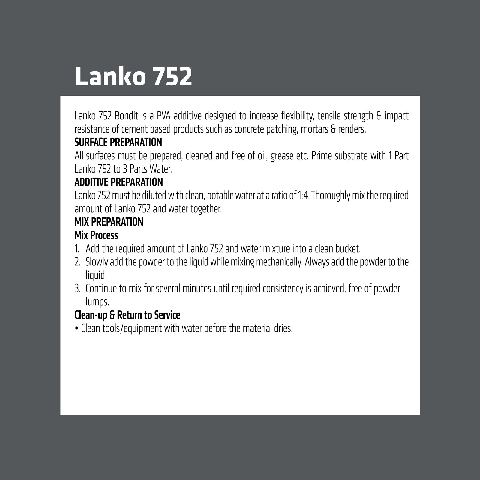 Davco Lanko 752 Bondit PVA Additive 5L White Bonding Agent