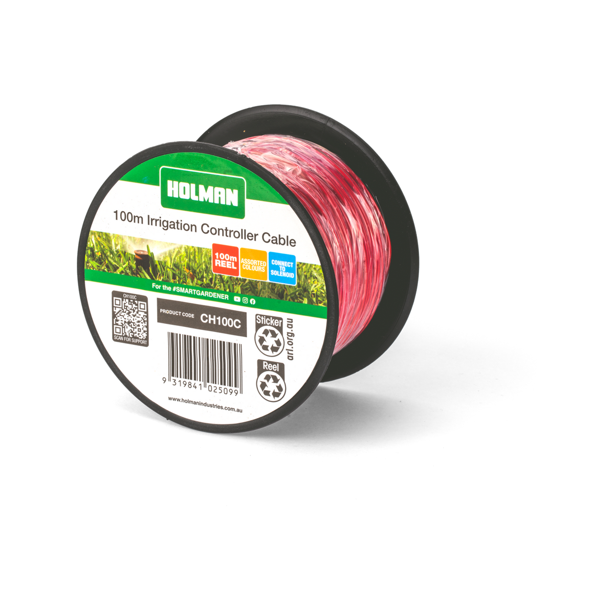 Holman 100m Irrigation Wire Cable - Assorted Colours, Spool