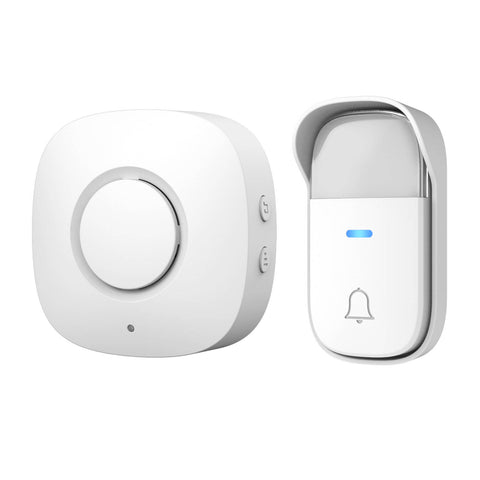 Arlec White Plug-in Wireless Door Chime With 150m Kinetic Push Button KDC02