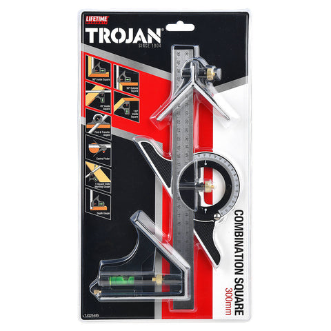 Trojan 300mm Stainless Steel Multi-Function Combination Square