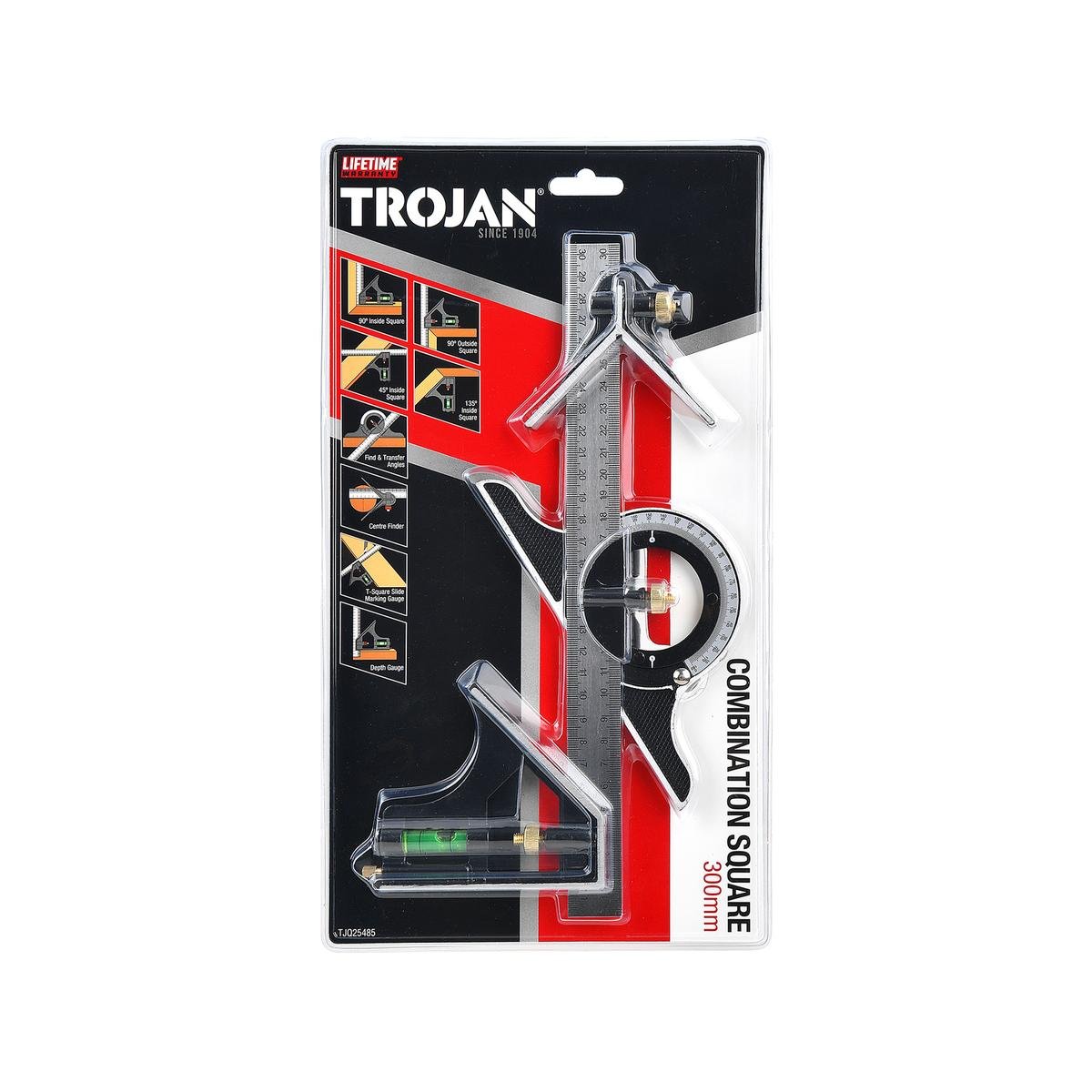Trojan 300mm Stainless Steel Multi-Function Combination Square