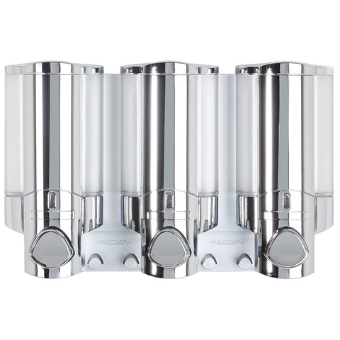 Better Living Aviva 300ml Triple Chamber Shower Dispenser Chrome ABS