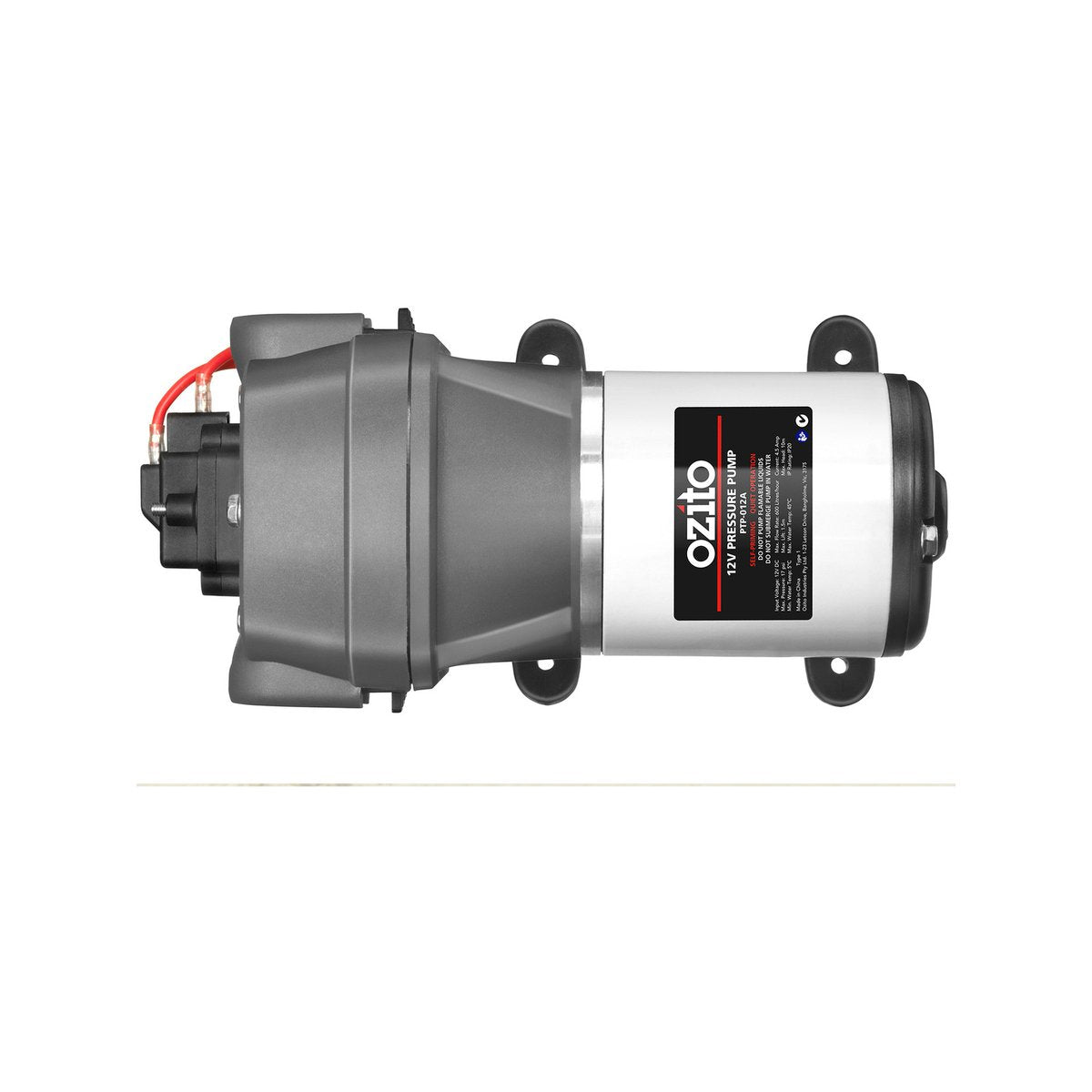 Ozito 12V Portable Pressure Pump 10 L/min 15m Suction Lift IP20 PTP-012A
