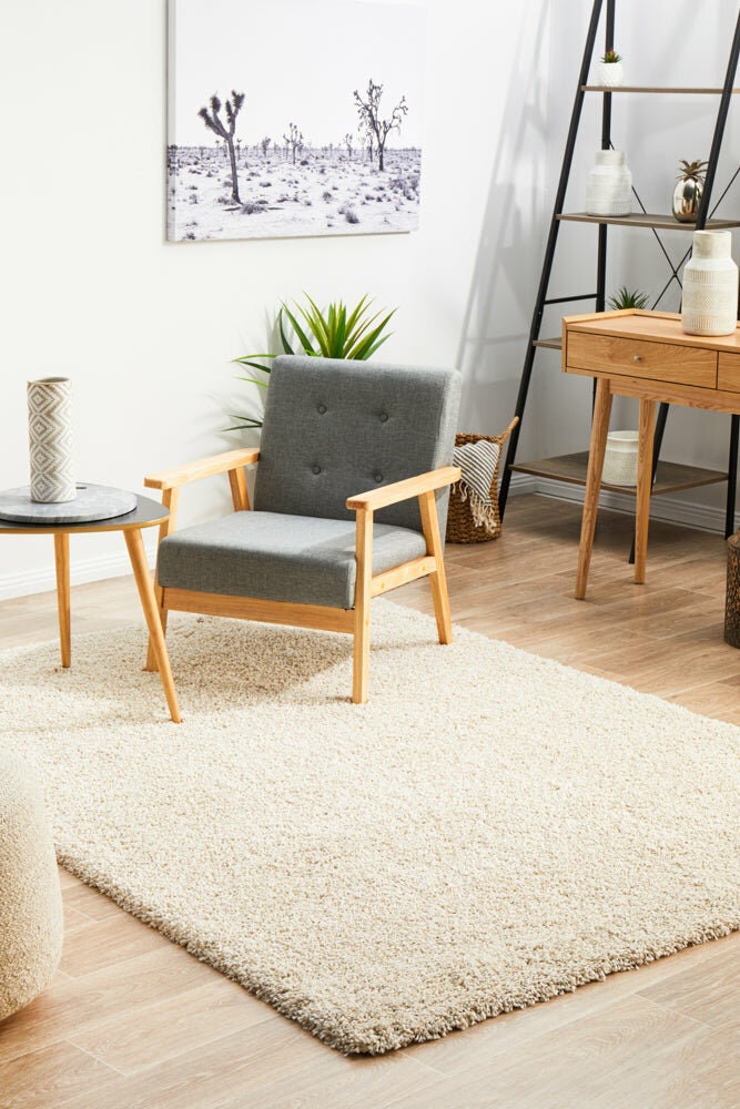 Rug Culture Laguna Medium Cream Polypropylene Rug 230x160cm - Power Loomed - LGNCREAM230X160