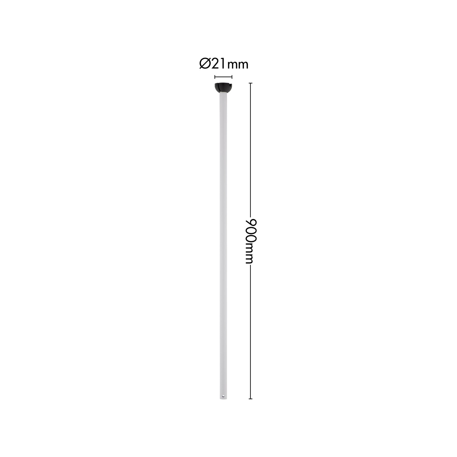 Arlec 900mm White Steel Ceiling Fan Accessory Rod CDR90W