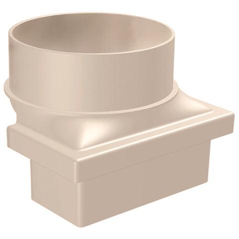 Vinidex 90mm Stormwater to 100 x 50mm Rectangular Downpipe Adaptor White