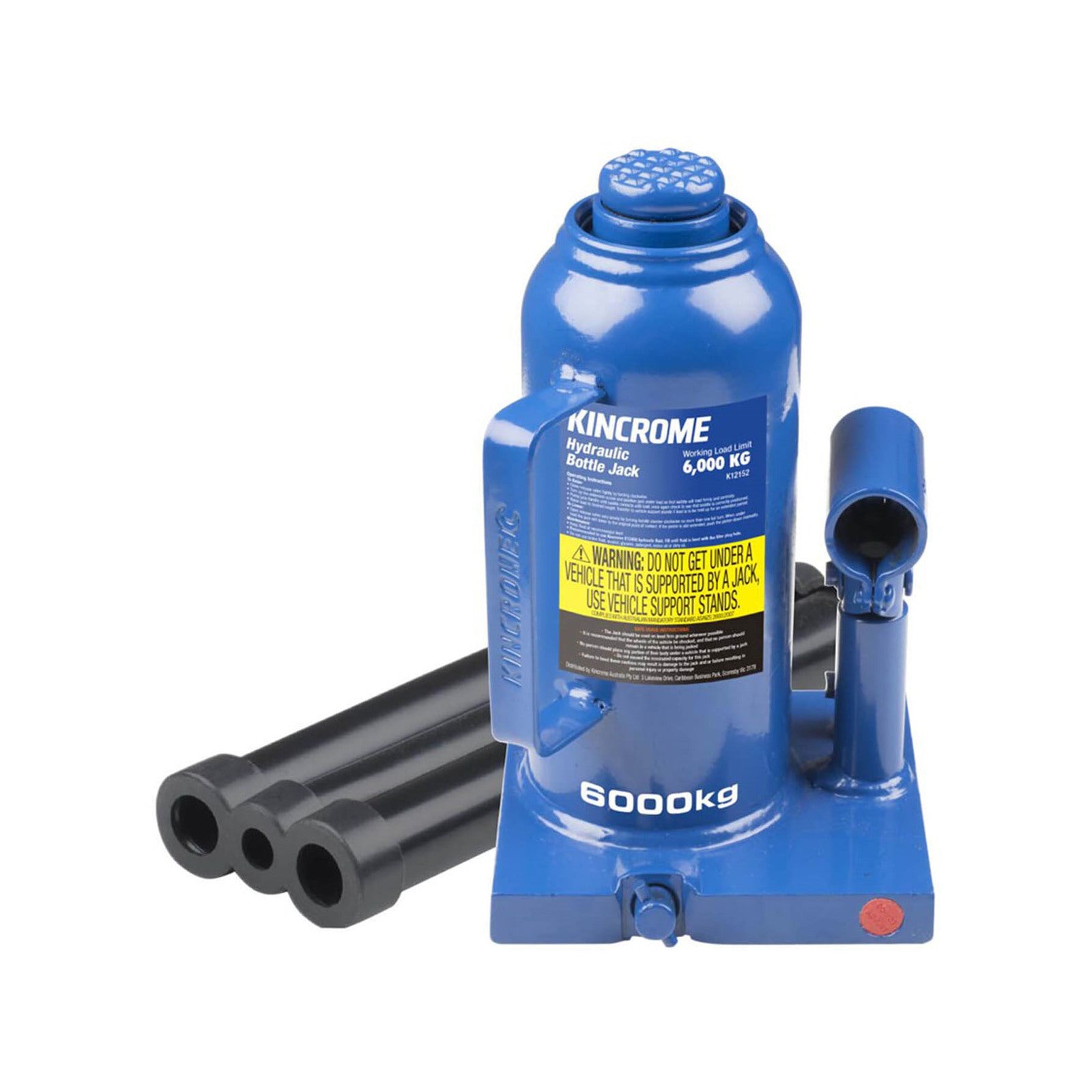Kincrome 6000kg Steel Hydraulic Bottle Jack