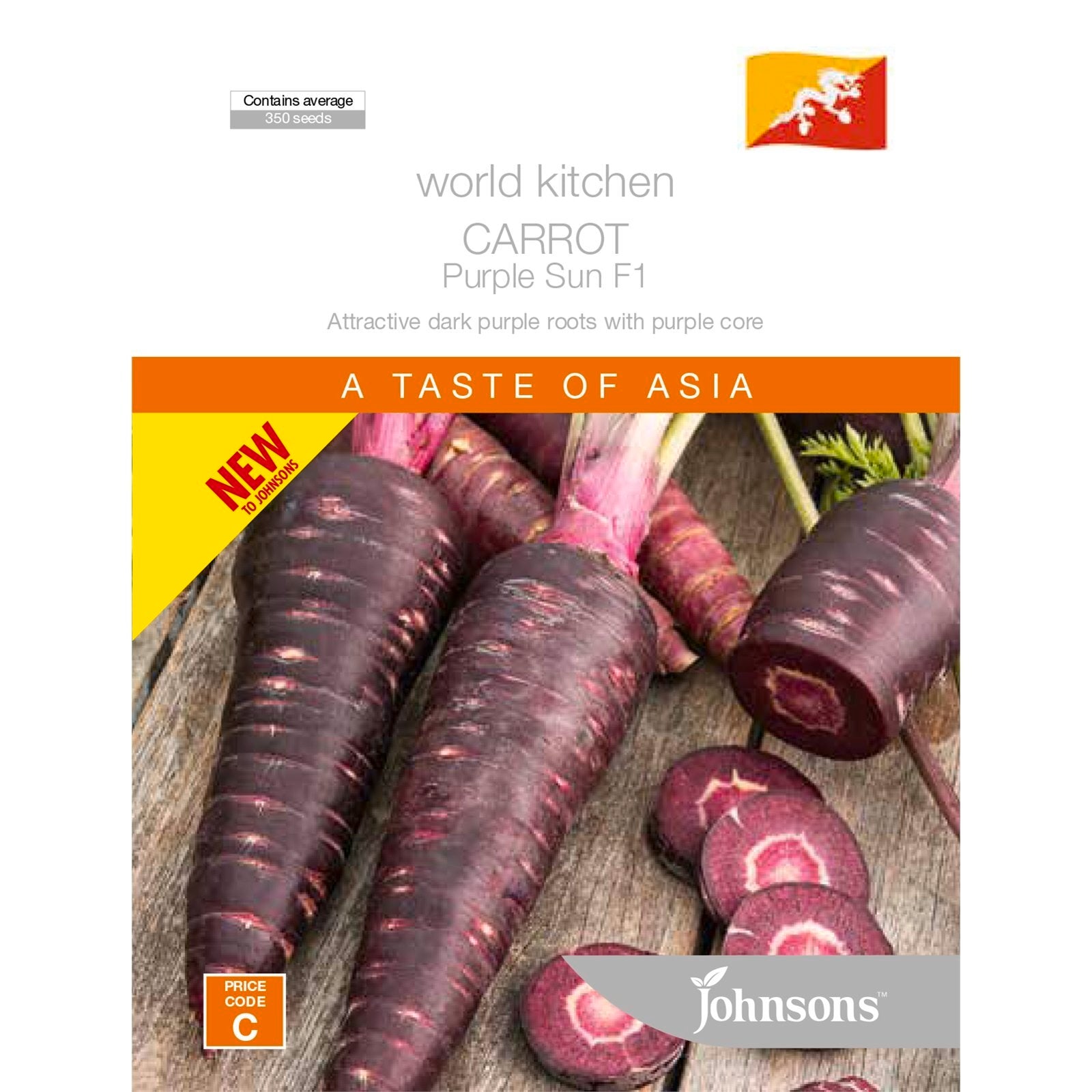 Johnsons World Kitchens Purple Sun Carrot Seeds