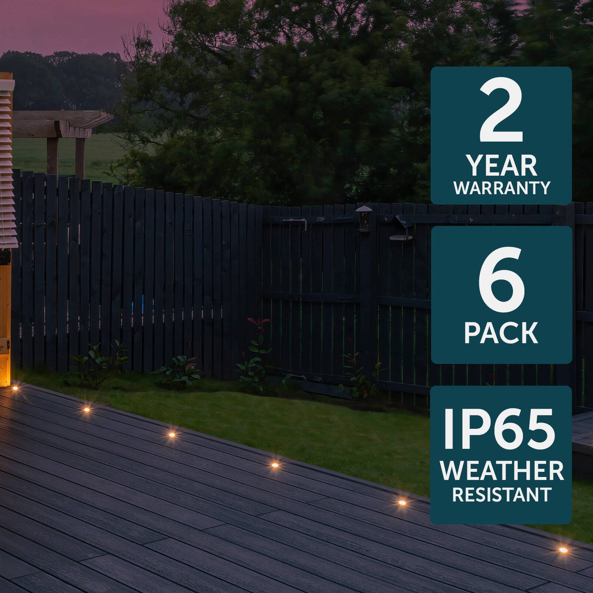 Brilliant 12V Valla Stainless Steel LED Deck Light Kit, 6 Globe, Outdoor 20024/16