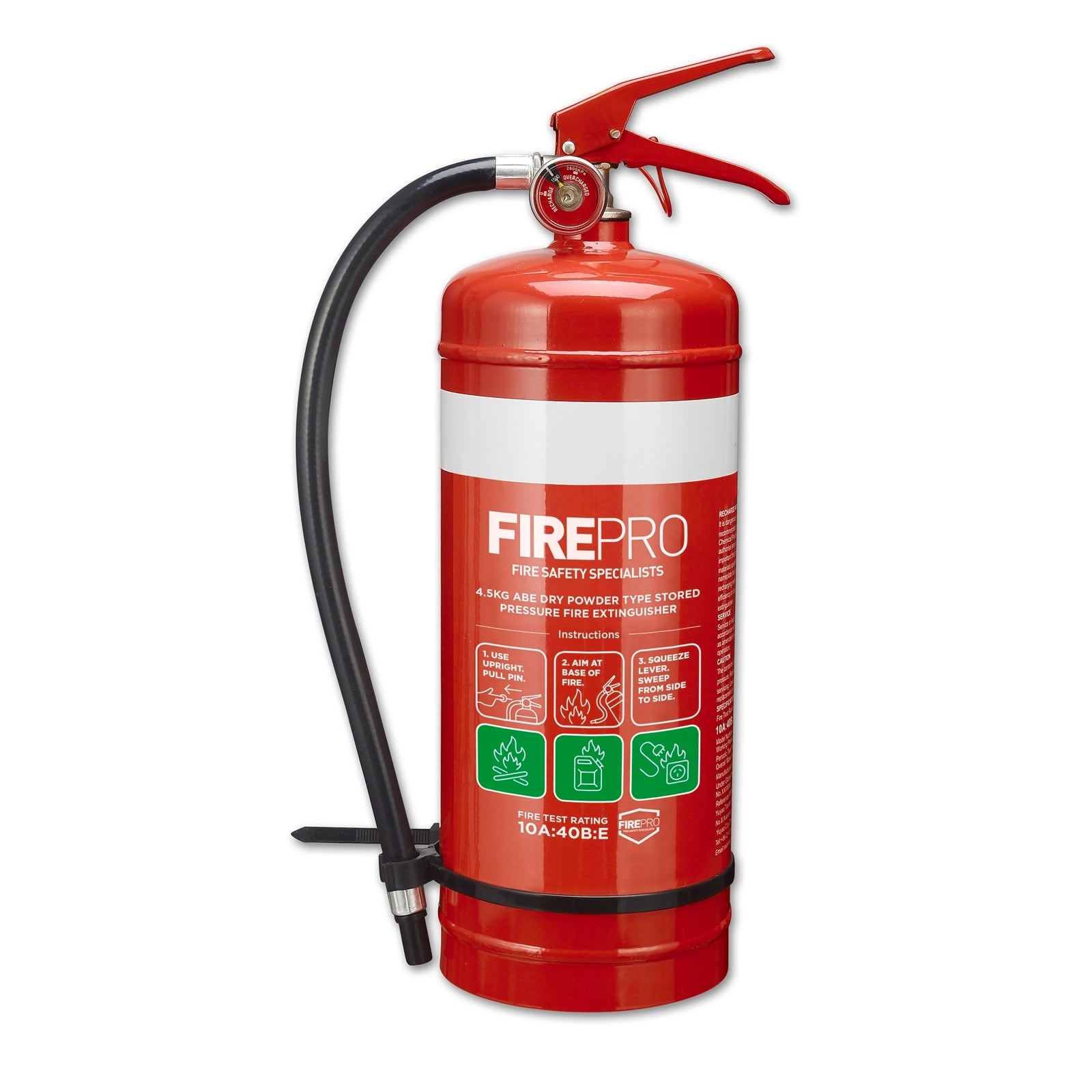 FirePro 4.5kg Dry Powder Fire Extinguisher Wall Mountable