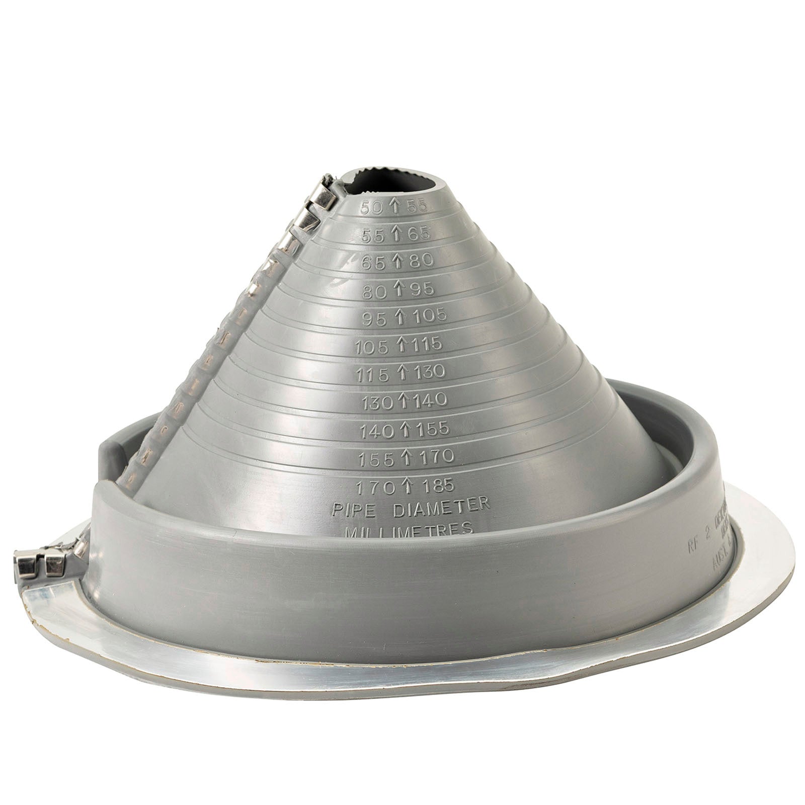 Deks Dektite Retrofit 50-185mm Roof Flashing - Grey EPDM Weather Resistant