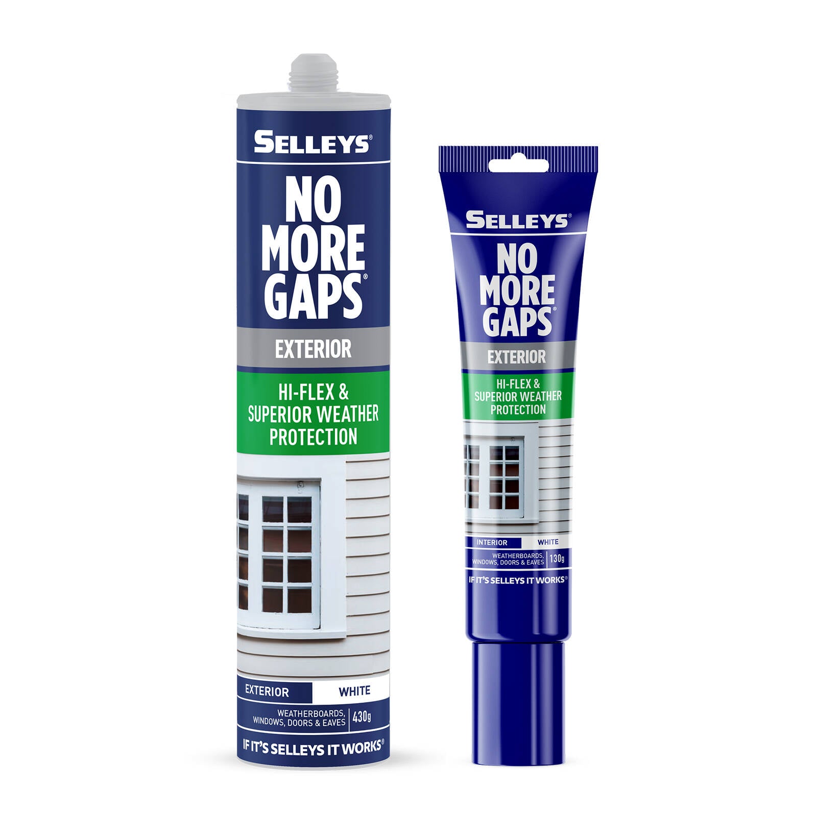 Selleys No More Gaps Exterior Gap Filler White 430g - UV Resistant & Paintable Acrylic Polymer