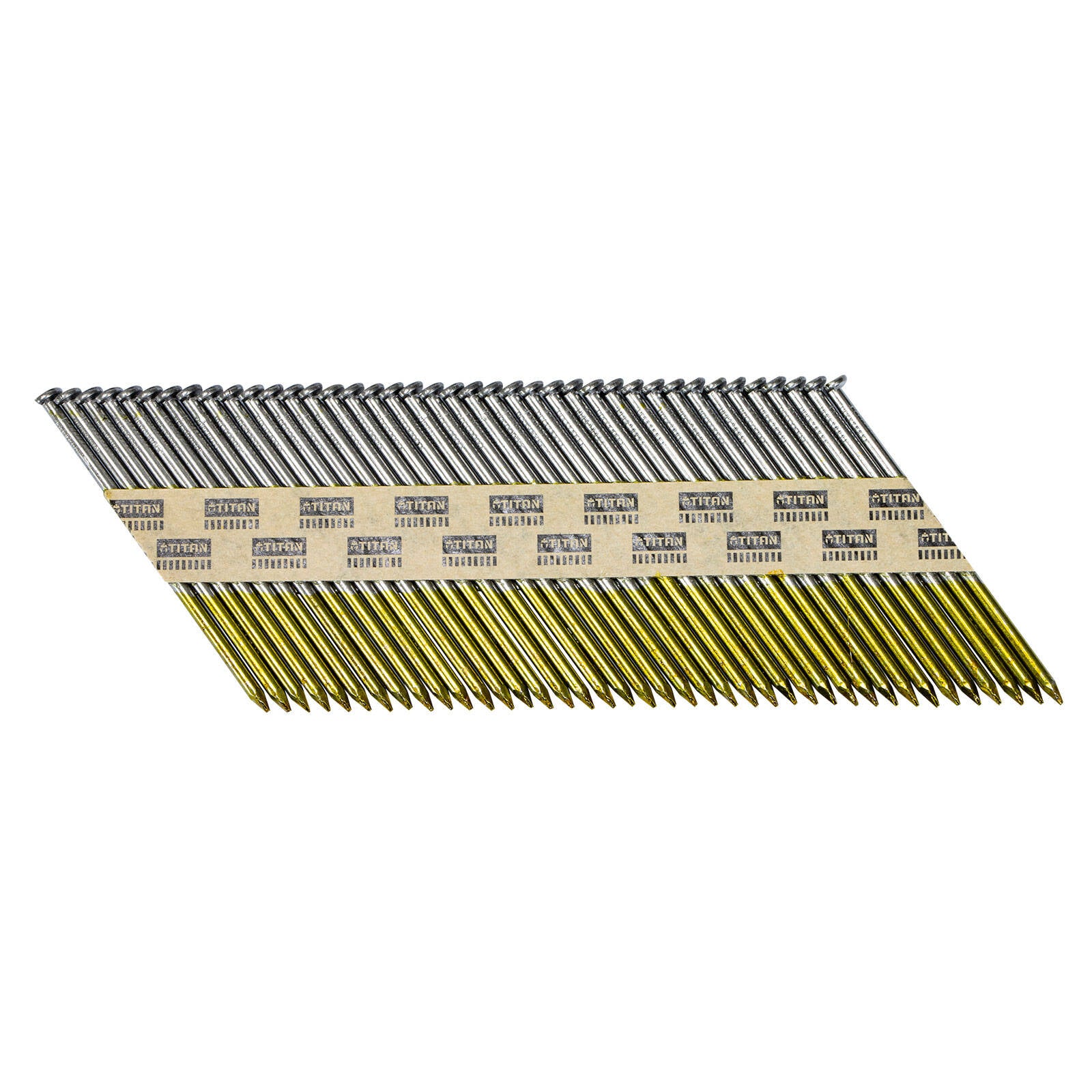Titan 75 x 3.06mm Bright Steel Collated Framing Nails - 3000 Pack