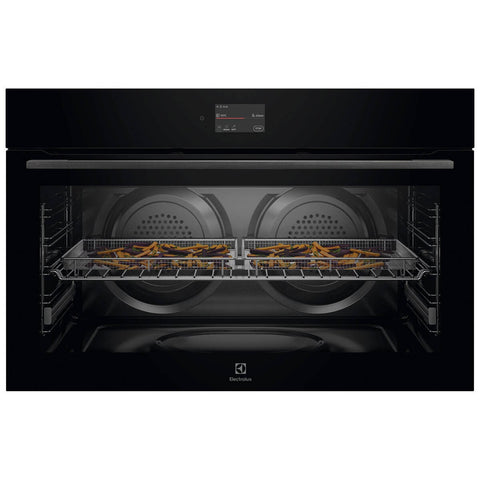 Electrolux 90cm Pyrolytic Built-In Oven - 116L Dark Stainless Steel - AirFryPlus with Steam - EVEP9816BF