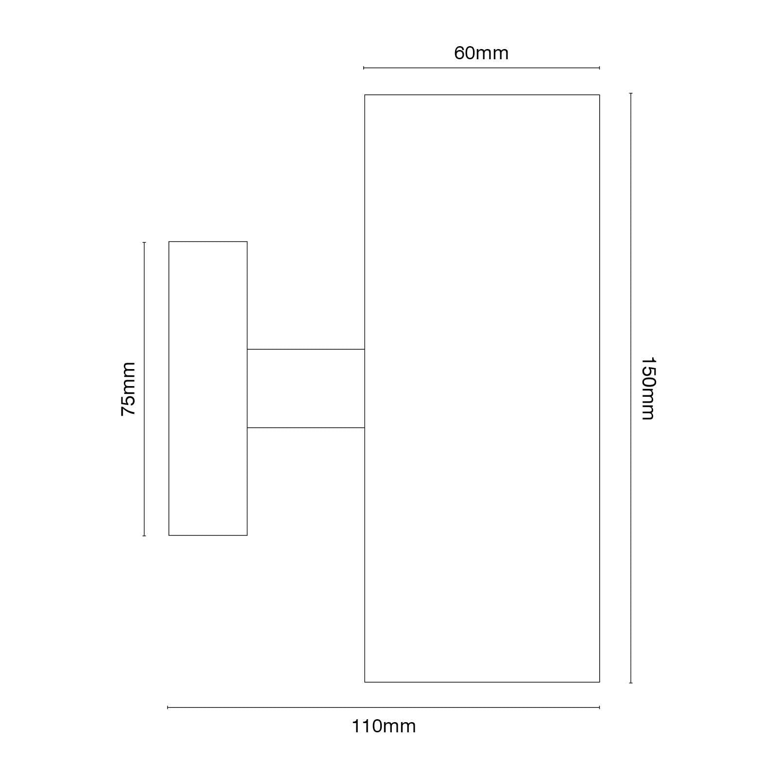 Brilliant Coolum Project Modern LED Twin Pack Wall Light Black 10W, Wall/Pillar/Post Mount, Outdoor 22586/06
